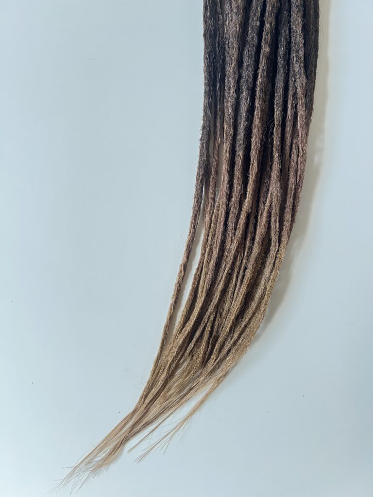Handmade Ombré Dreadlocks – Dark Brown/Brown detail